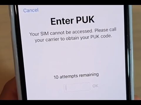 enter puk code