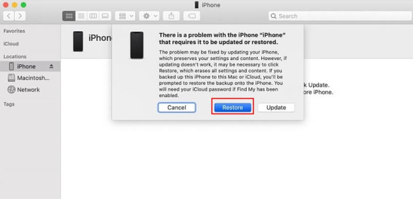 restore iphone by itunes