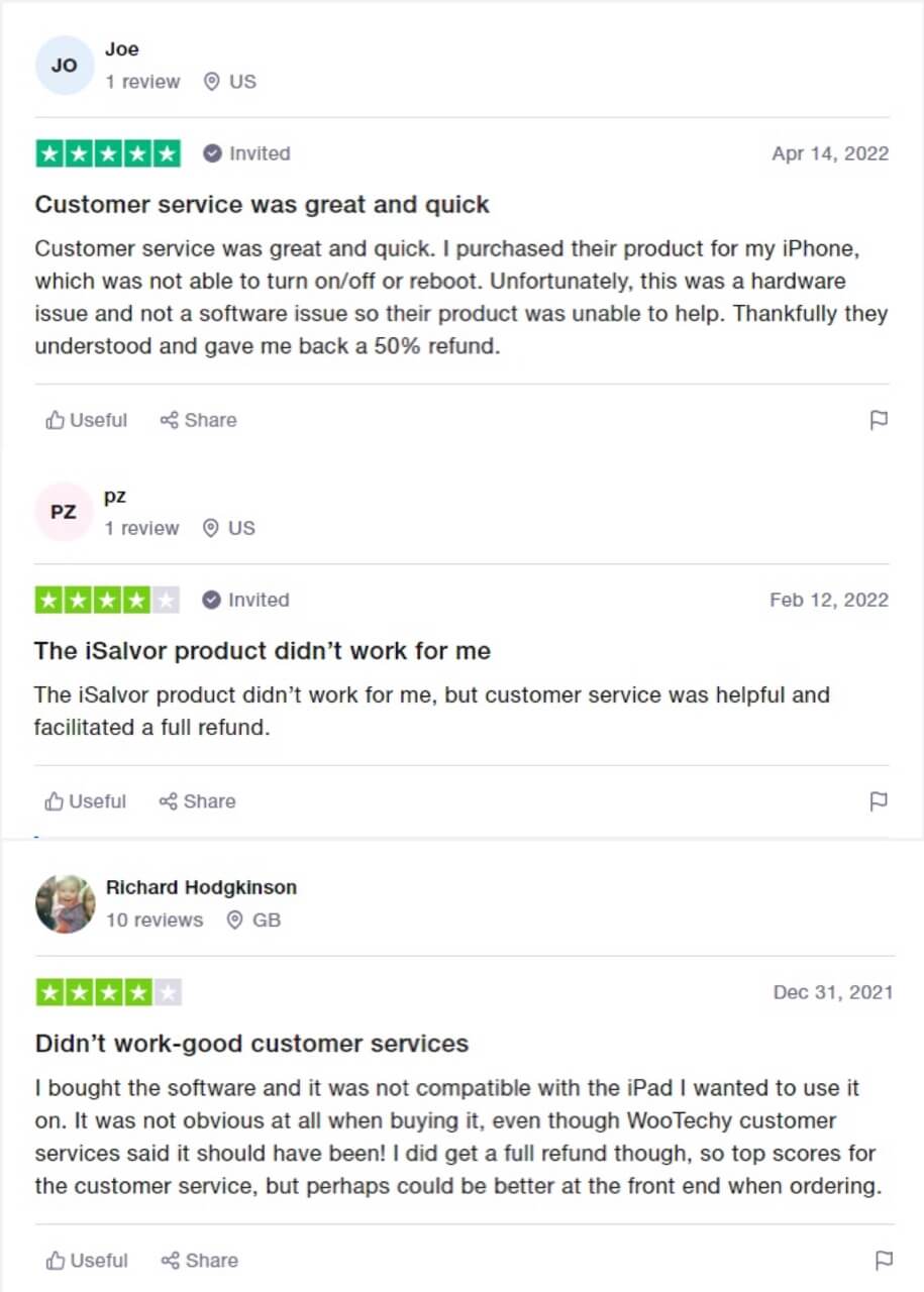 reviews from wootechy isalvor