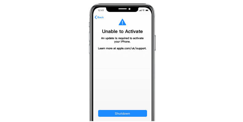 unable to activate iphone