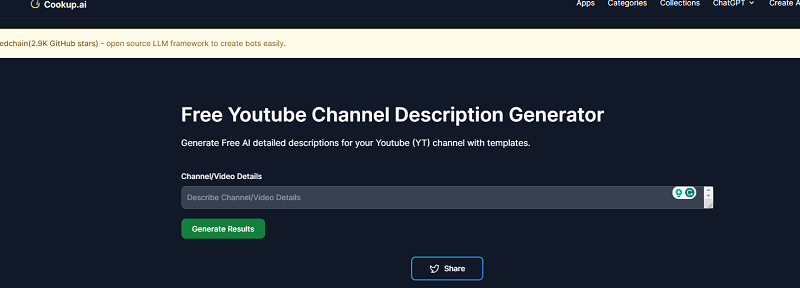 Free  Channel Description Generator