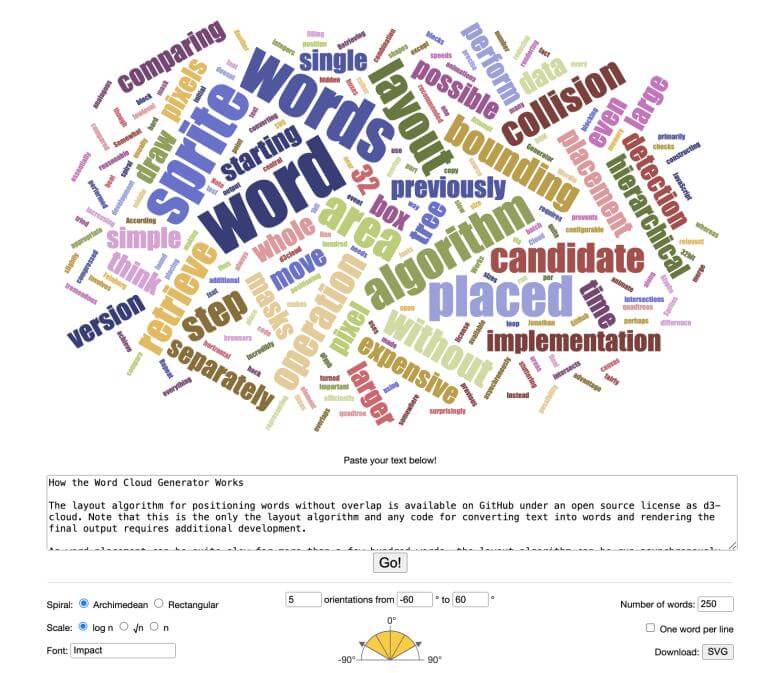 word cloud generator Jasondavies Word Cloud