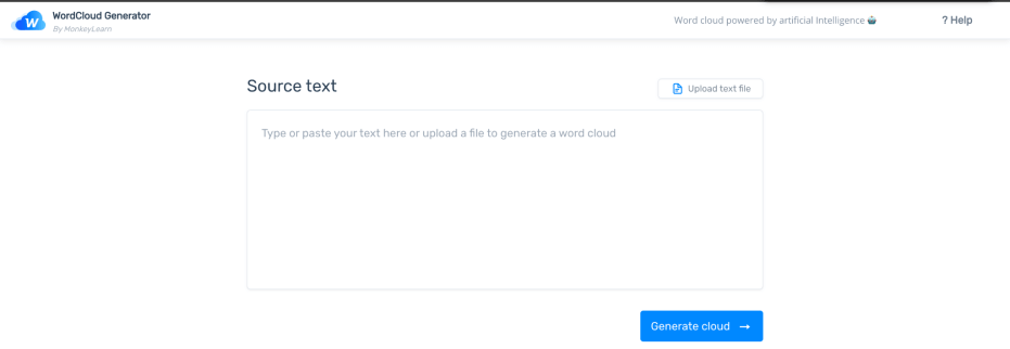 word cloud generator monkeylearn