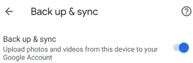 enable backup and sync on lg phone
