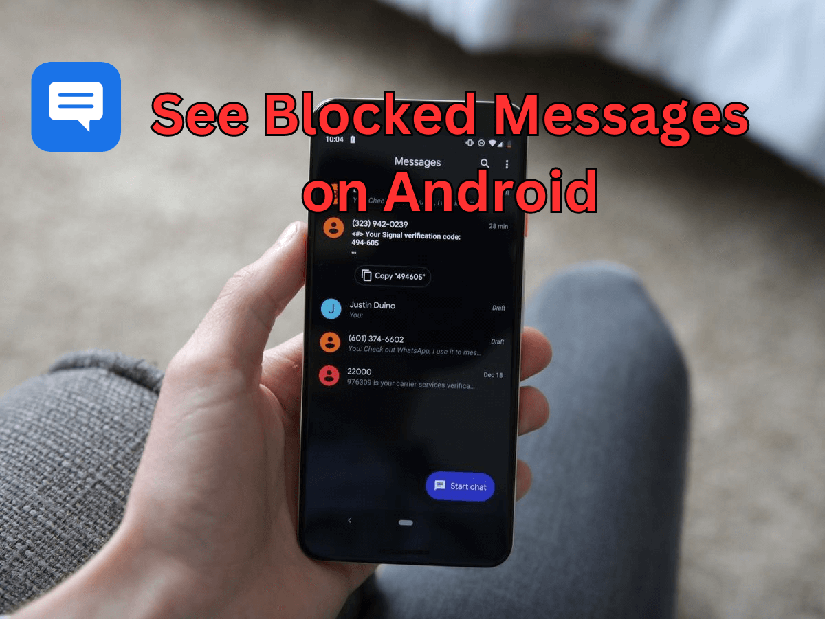 how to see blocked messages on Android
