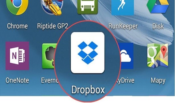 open the Dropbox icon