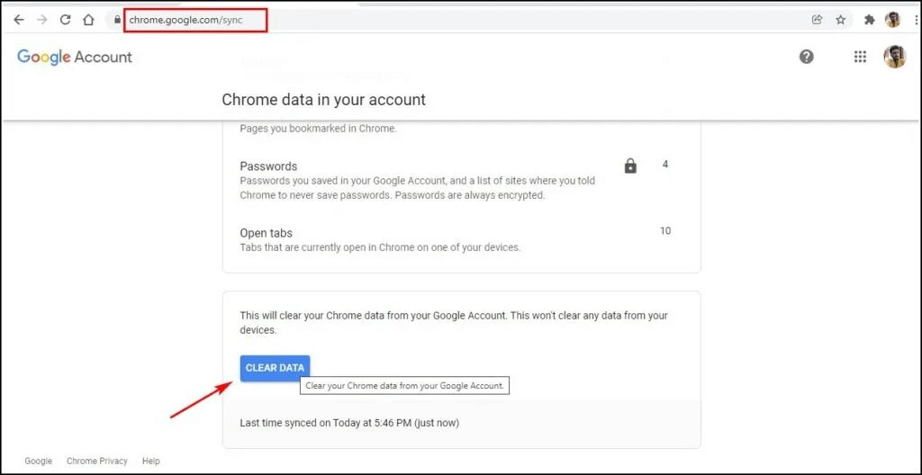 restore deleted bookmarks chrome from android by resetting-Sync