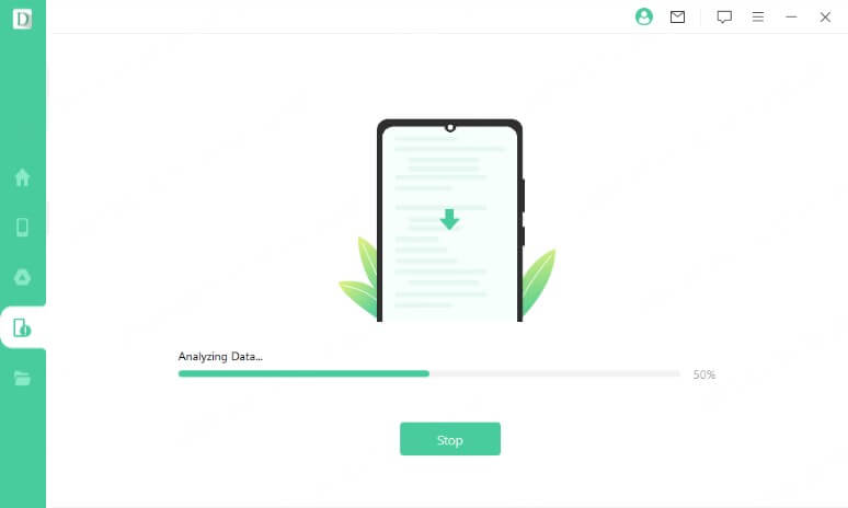 scan your device for lost data