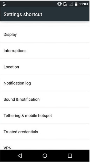 select notification log option