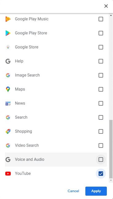 select Youtube option