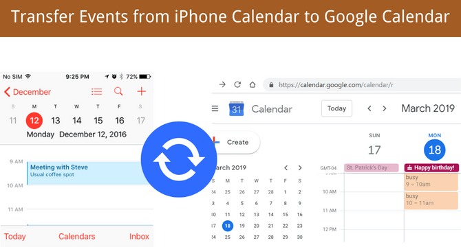 transfer events from iphone calendar to google calendar