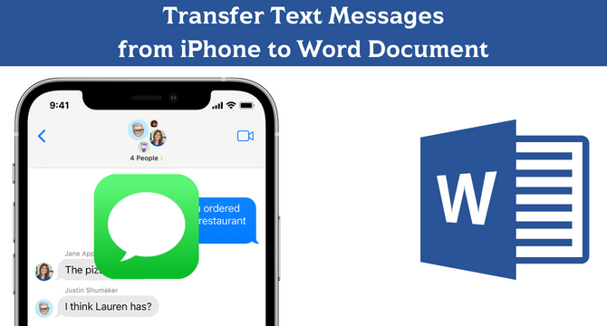 transfer text messages from iphone to word document