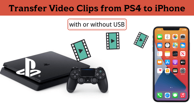transfer video clips from ps4 to iphone