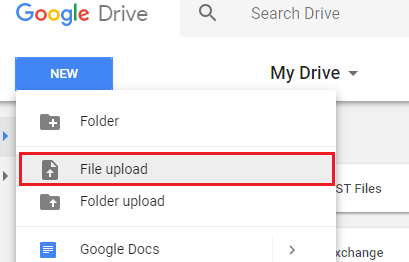upload word document to google drive