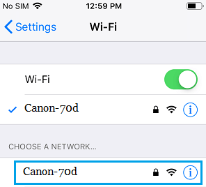 connect to cannon camera wifi