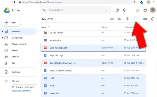 google drive on browser