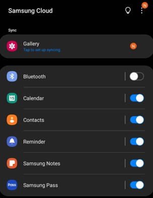 enable samsung notes in samsung cloud