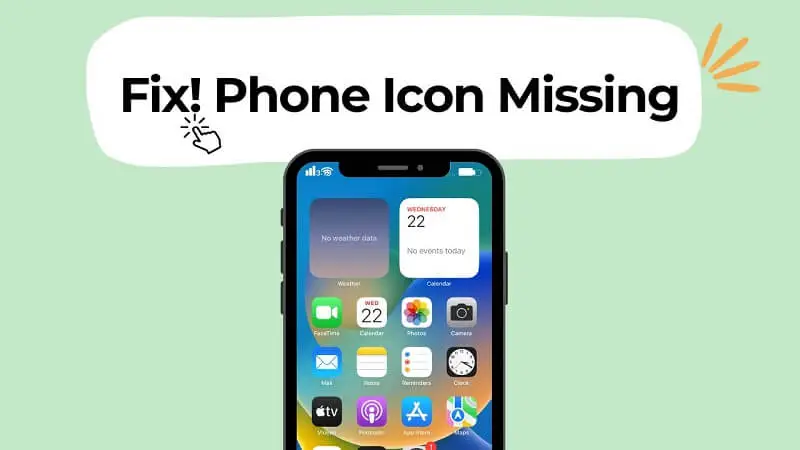 how to fix phone icon disappear