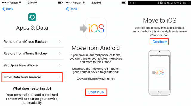move to ios from android