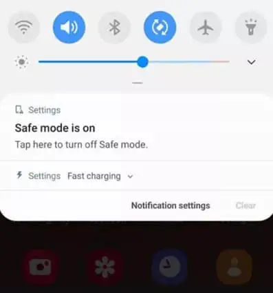 what is safe mode notification