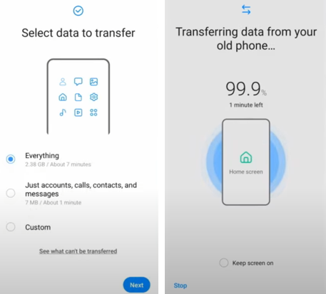 samsung smart switch transfer data