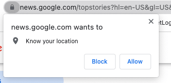 Firefox Chrome Detect your Location