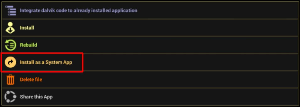 Install as a system app
