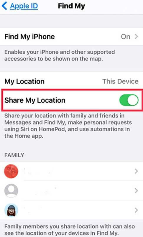 Location Sharing iOS Share My Location