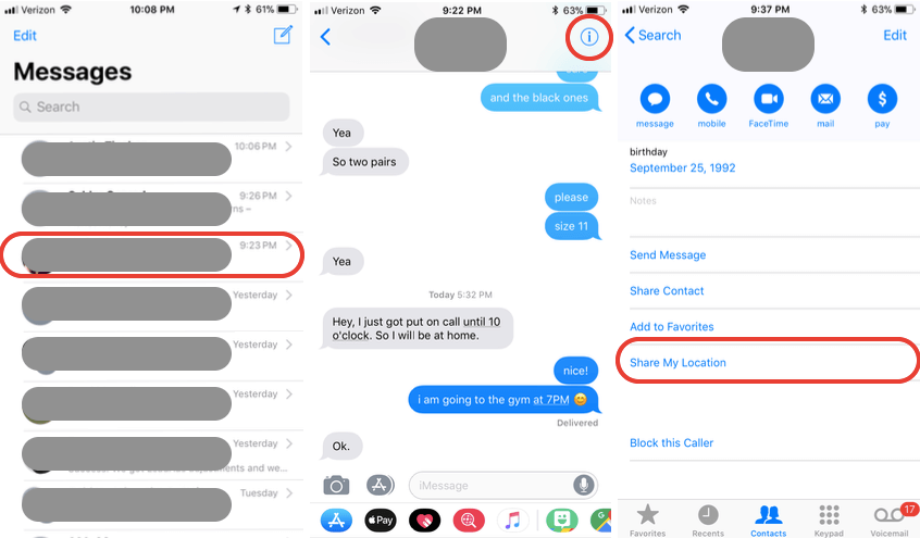 Location Sharing in iOS 17 Messages