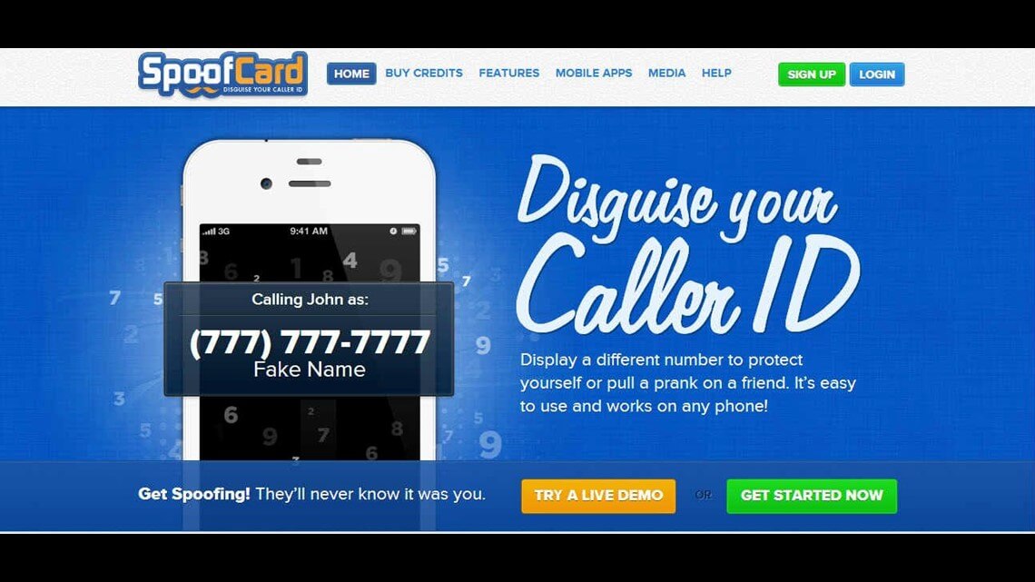 free phone number spoofing app