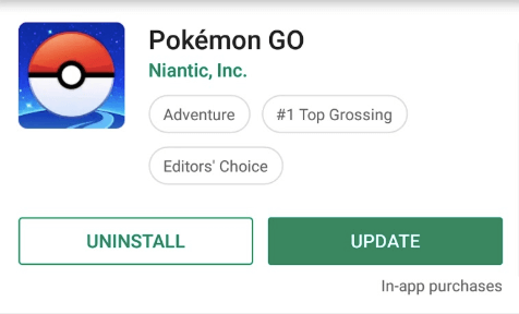 Update Pokemon Go