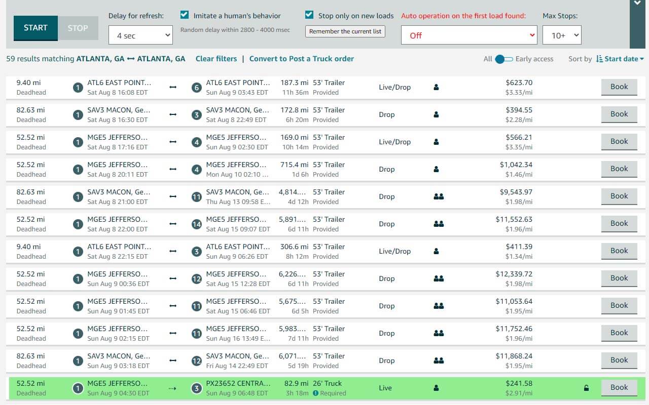 amazon load board