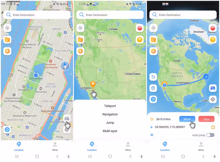 android game mode and move