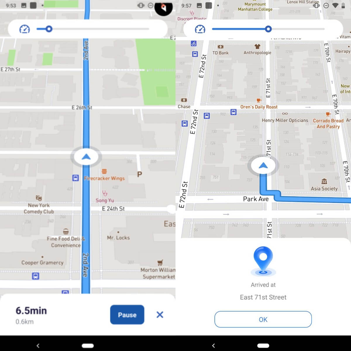 anyto android choose route mode