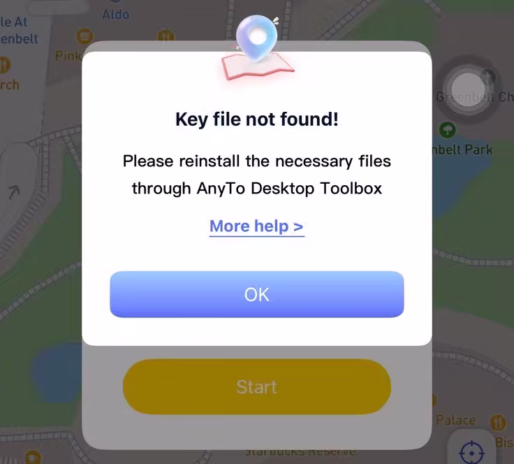 anyto key file not found