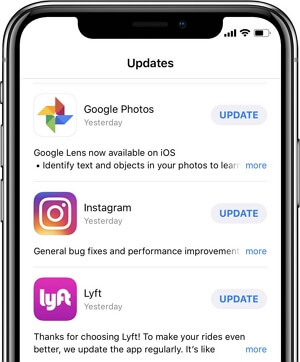 app store updates iphone