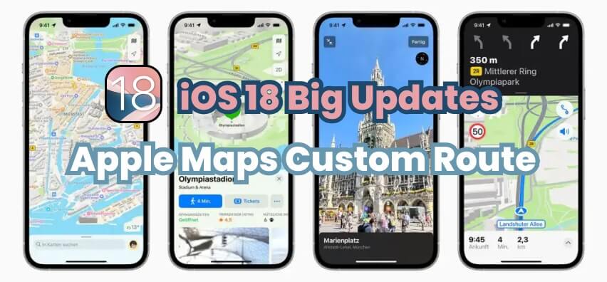 apple maps custom route