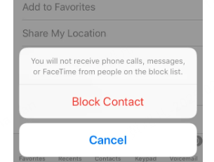 block contacts