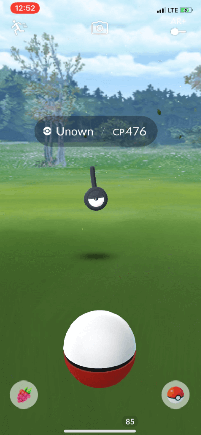 catch unown in the wild