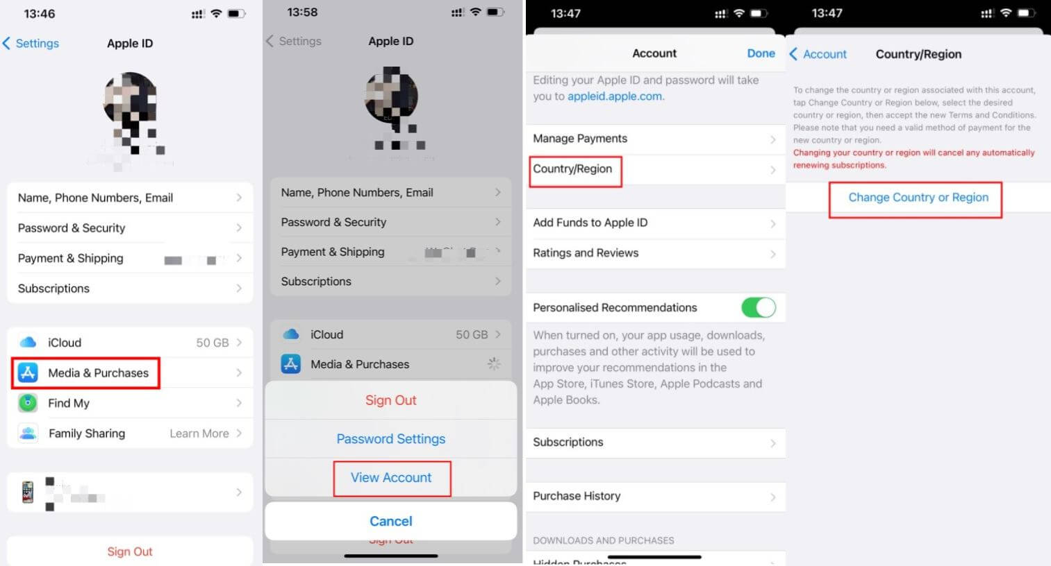 how to change country region in iphone 15