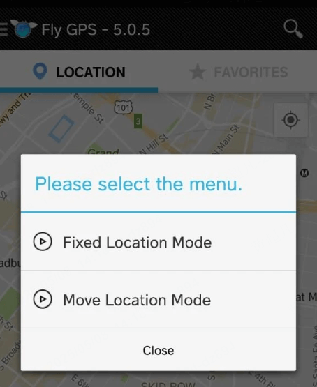 select mode on fly gps