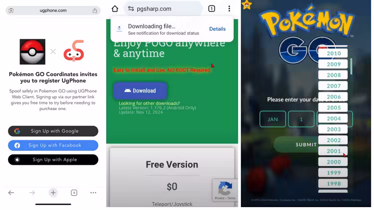 cloud gaming pokemon go ugphone