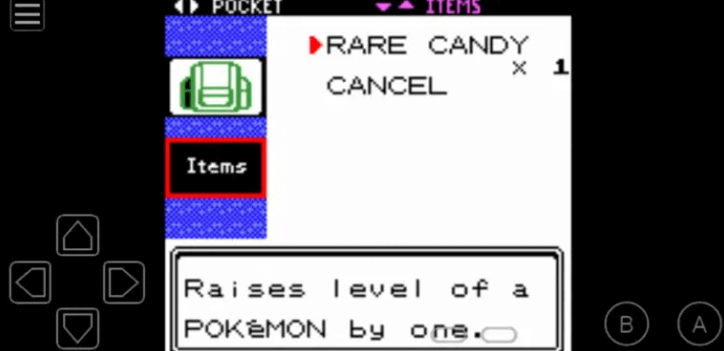 pokemon crystal rare candy cheat