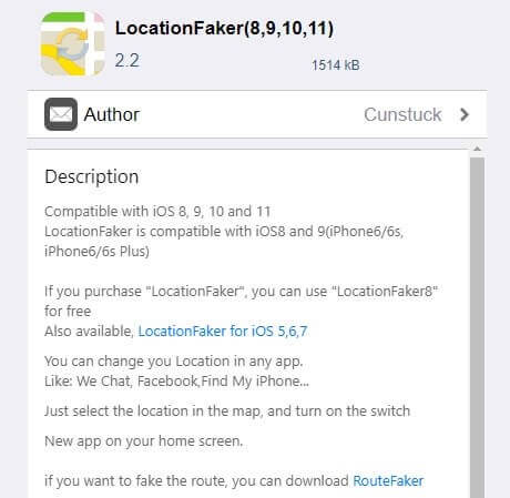 cydia fake location