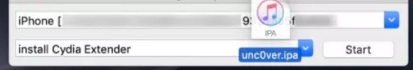 drag ipa file into cydia