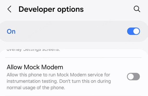 enable mock location on android