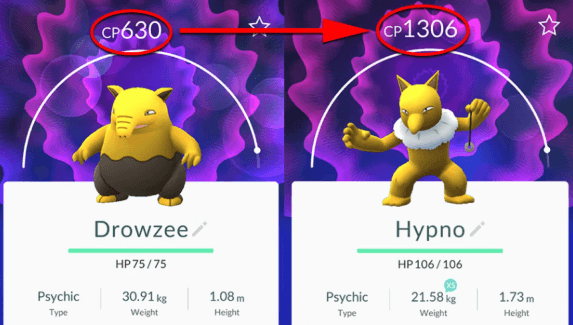 evolve pokemon for leveling up fast