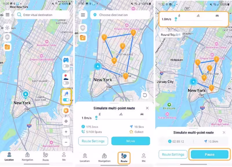 fake location on android locspoof