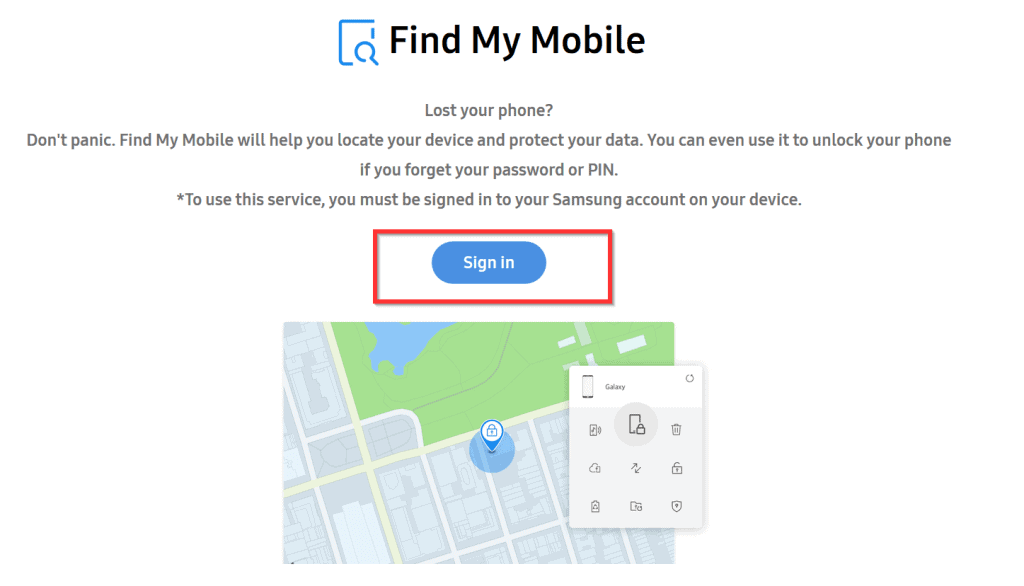 find my mobile on samsung