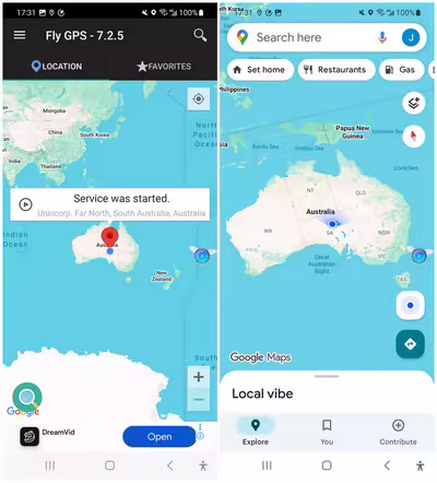 fly gps free fake location app